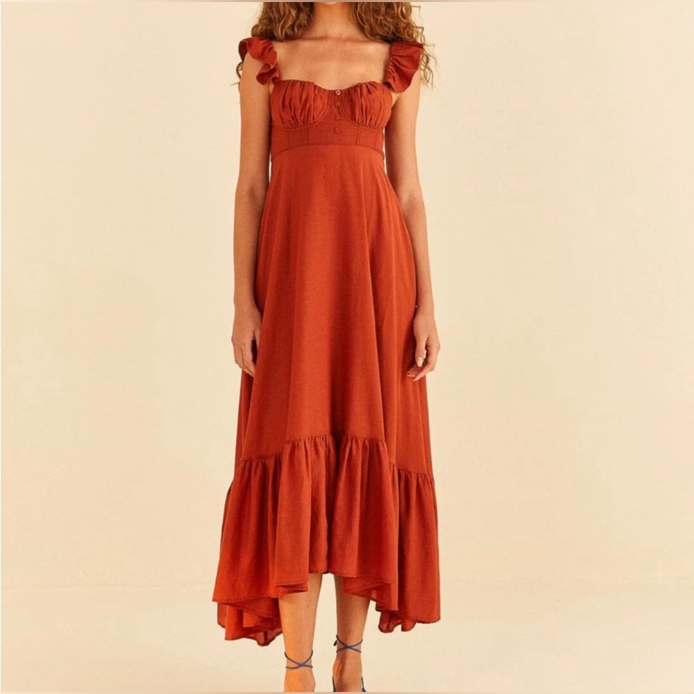 Farm Rio | Ruffle Strap Maxi Dress - Picture 4 of 16